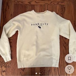 yellow “park city” crewneck